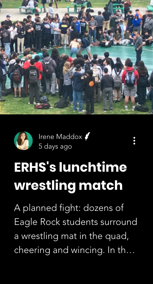 ERHS Wrestling Match