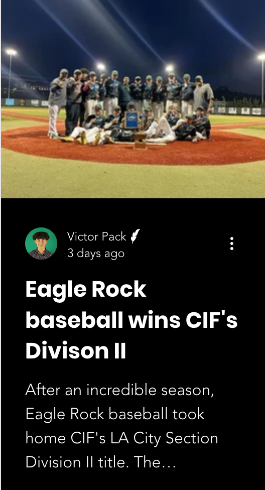 Eagle Rock baseball wins CIF's Division II